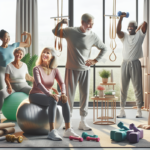 alt_text: Seniors engaging in activities at an outdoor playground designed for active aging and wellness.