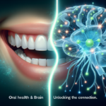 alt_text: A close-up of a mouth with a brain symbol inside, highlighting the connection between oral health and cognitive aging.