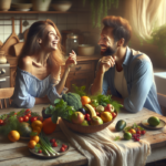 alt_text: Diverse foods arranged with medicinal symbols, highlighting the food-as-medicine concept.